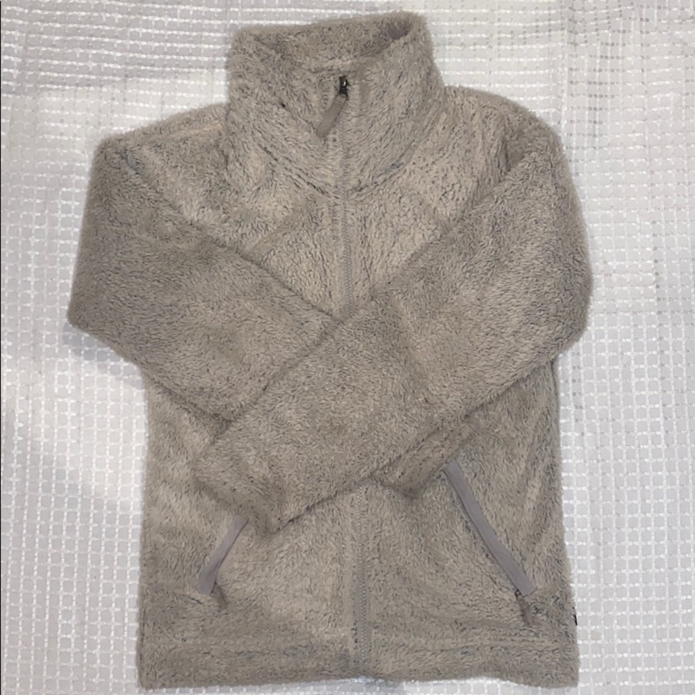 Fluffy north face jacket